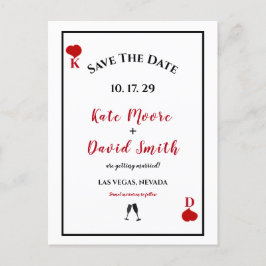 ラスベガスモダンカジノシック写真SAVE THE DATE 案内ポストカード