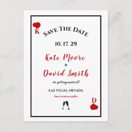 ラスベガスモダンカジノシック写真SAVE THE DATE 案内ポストカード