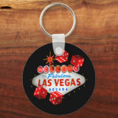 ラスベガスラッキーサイコロキーチェーン キーホルダー (正面)