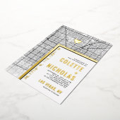 ラスベガスラブロケーター |シティテーマ結婚の 箔招待状 (回転した状態)