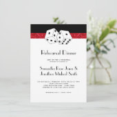 ラスベガスリハーサルディナーサイコロテーマルビーレッド 招待状 (スタンド正面)