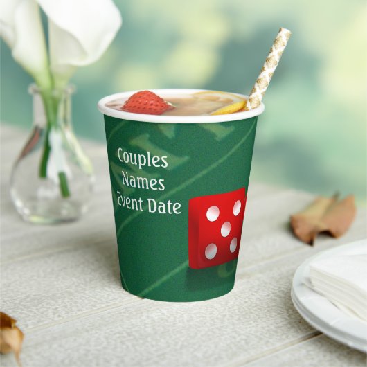 ラスベガスレッドサイコロクラプステーブル 紙コップ (インサイチュ)