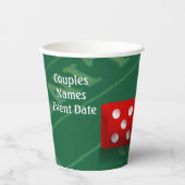 ラスベガスレッドサイコロクラプステーブル 紙コップ (正面)