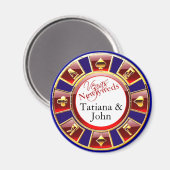 ラスベガスレッドブルー金ゴールドカジノチップマグネットの好意 マグネット (正面/裏面)