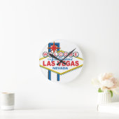 ラスベガスレトロサイン ラウンド壁時計 (ホーム)