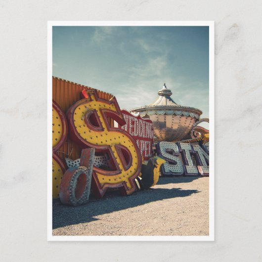 ラスベガスレトロ結婚カジノハガキ ポストカード (正面)