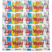 ラスベガスレトロ シャワーカーテン (正面)