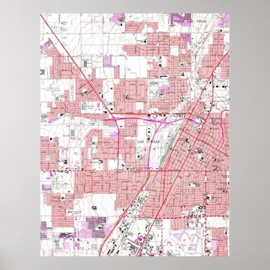 ラスベガスヴィンテージの地図（1967年） 3 ポスター (正面)