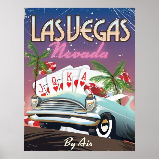 ラスベガスヴィンテージスタイルバケーションポスター ポスター (正面)