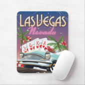 ラスベガスヴィンテージスタイルバケーションポスター マウスパッド (マウス)