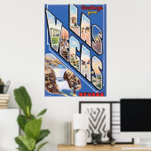 ラスベガスヴィンテージ旅行のポスターアートワーク ポスター (ホームオフィス)