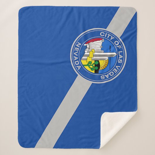 ラスベガス国旗を持つ愛国的シェルパ毛布 シェルパブランケット (正面)