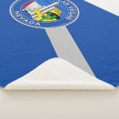 ラスベガス国旗を持つ愛国的シェルパ毛布 シェルパブランケット (3/4)