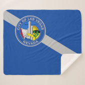 ラスベガス国旗を持つ愛国的シェルパ毛布 シェルパブランケット (正面(横))