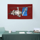 ラスベガス国旗を掲げたギャンブラー・サンタクロース 横断幕 (トレードショー)