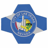 ラスベガス国旗を掲げた愛国的なサッカーボール サッカーボール (フラット)