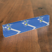 ラスベガス国旗を掲げた愛国的なデスクの銘板 デスクネームプレート (側面)