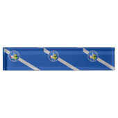 ラスベガス国旗を掲げた愛国的なデスクの銘板 デスクネームプレート (正面)