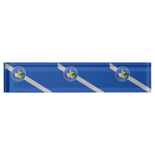 ラスベガス国旗を掲げた愛国的なデスクの銘板 デスクネームプレート (正面)