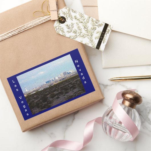 ラスベガス市 長方形シール (ギフト)