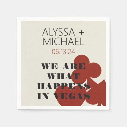 ラスベガス我々は何が起こるか結婚のカクテル スタンダードカクテルナプキン (正面)