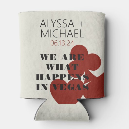 ラスベガス我々は何が起こるか結婚式の引き出物 缶クーラー (裏面)