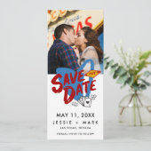 ラスベガス挙式のSave the Dateフォトカード 案内状 (スタンド正面)