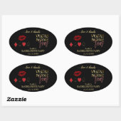 ラスベガス挙式前カジノバチェロレッテ 楕円形シール (シート)