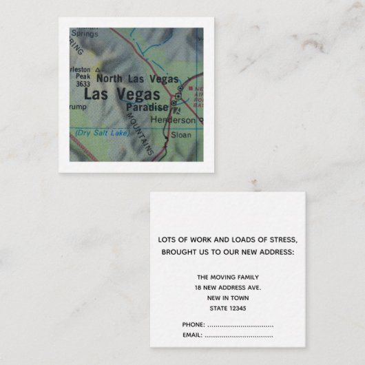 ラスベガス新しいアドレスカードを移動 エンクロージャーカード (正面/裏面)