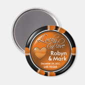 ラスベガス新婚カジノチップマグネットの好意 マグネット (正面/裏面)