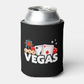 ラスベガス旅行へようこそ素敵なラスベガスの看板 缶クーラー (缶正面)