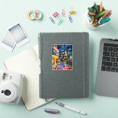 ラスベガス旅行 ヴァンゴッホスタイル カジノナイトシティ シール (iPadカバー)