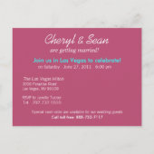 ラスベガス日付の保存(暗い赤紫色) 案内ポストカード (裏面)