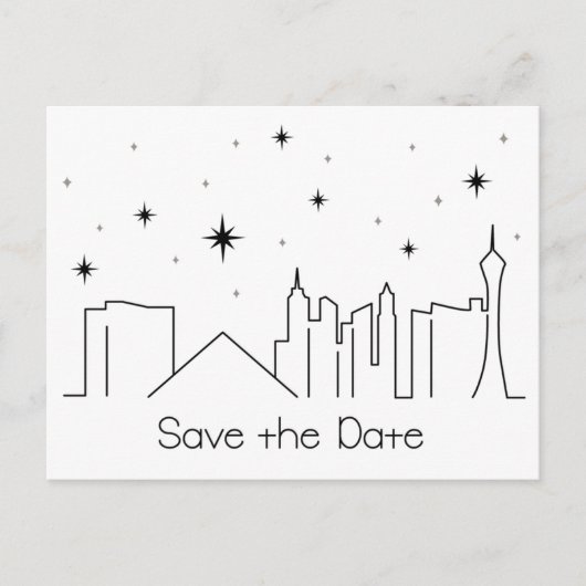 ラスベガス日付の保存 案内ポストカード (正面)