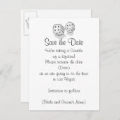 ラスベガス日付の保存 案内ポストカード (正面/裏面)