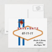 ラスベガス日付の保存 案内ポストカード (正面/裏面)