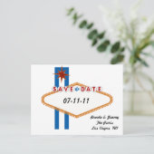 ラスベガス日付の保存 案内ポストカード (スタンド正面)