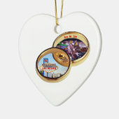 ラスベガス日付を保存結婚するリングや輪オーナメント セラミックオーナメント (左)