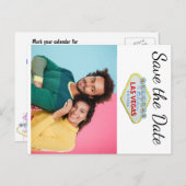 ラスベガス日付写真を保存 案内ポストカード (正面/裏面)