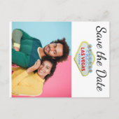 ラスベガス日付写真を保存 案内ポストカード (正面)