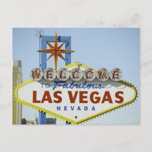 ラスベガス標識昼間 ポストカード (正面)