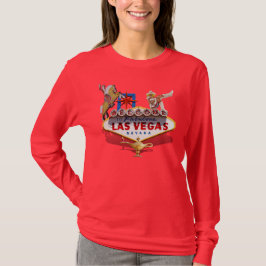 ラスベガス歓迎のサイン/離れのラスベガスの背面 Tシャツ