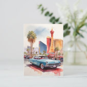 ラスベガス水彩画 ポストカード (スタンド正面)