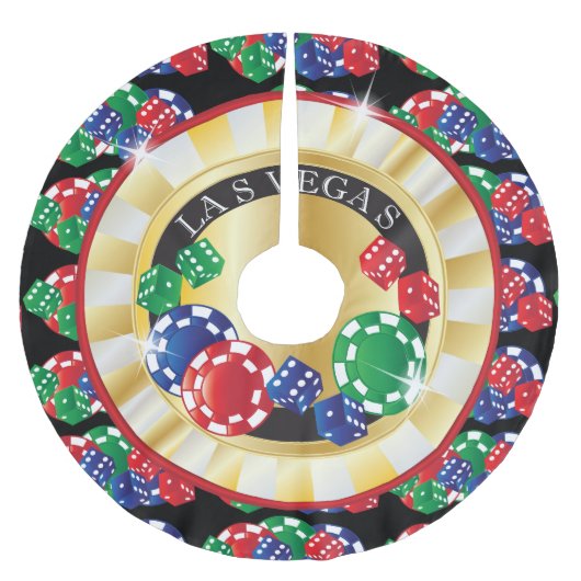 ラスベガス流クリスマス ブラッシュドポリエステルツリースカート (正面)