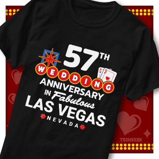 ラスベガス流57周年記念の結婚記念日をお祝いしよう Tシャツ