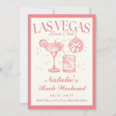 ラスベガス独身最後の社交カクテル行程 招待状 (正面)