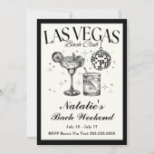 ラスベガス独身最後の社交カクテル行程 招待状 (正面)
