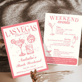 ラスベガス独身最後の社交カクテル行程 招待状