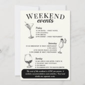 ラスベガス独身最後の社交カクテル行程 招待状 (裏面)