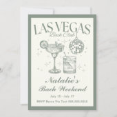 ラスベガス独身最後の社交カクテル行程 招待状 (正面)